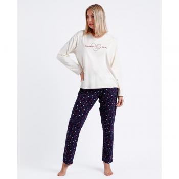 Pijama Manga Larga Take me To Paris beige Admas