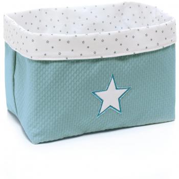 Alondra Mare 181 - Cesta colonias infantil acolchada, color verde agua