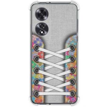 Funda Antigolpes de Silicona para Oppo A60 4G con Diseño Zapatillas 04