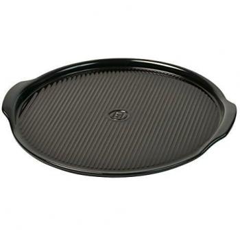 Emile Henry Charcoal Large Ridged Pizza Stone 40cm