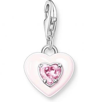 Colgante Charm Mujer corazón con piedras rosas de plata Thomas Sabo 1915-041-9