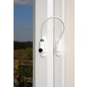 UPVC Cable Window Restrictor. Child Safety Lock. Suitable For Windows & Doors - White