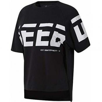 Reebok Wor Myt Graphic tee Camiseta, Mujer, Negro, M