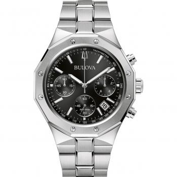 Bulova Precisionist Classic Chronograph Men's Watch 44mm Stainless Steel Sapphire Crystal 100M Water Resistant