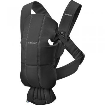 BABYBJÖRN Mochila Porta Bebé Mini, Cotton, Negro