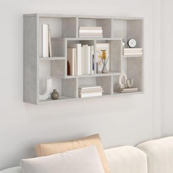 vidaXL Wall Shelf - Concrete Grey, 85x16x52.5 cm, Engineered Wood
