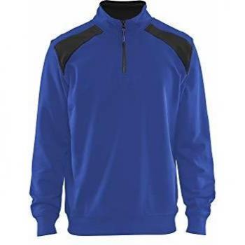 Blaklader Two-Tone Trucker Neck Sweatshirt Blue/Black Size XS