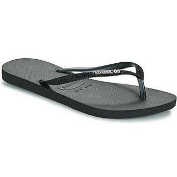 Havaianas Girls Slim Glitter II Flip Flops - Black - UK 3-4 (EU 37/38)