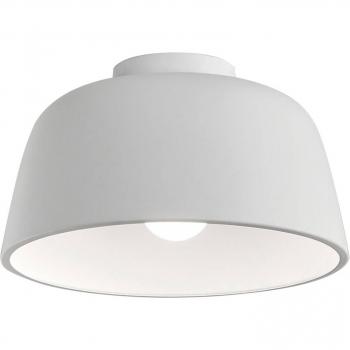 Plafón LED Miso Acero Blanco 1 bombilla Ø 28,5 cm