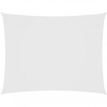 Toldo de vela rectangular tela Oxford blanco 2,5x4 m