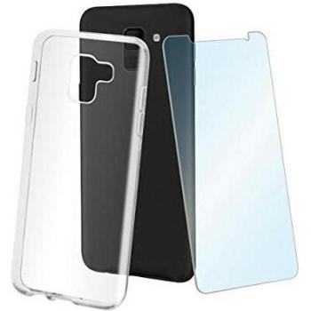 Muvit Cristal Soft - Pack de Funda para Samsung Galaxy J6 2018 y Protector Pantalla