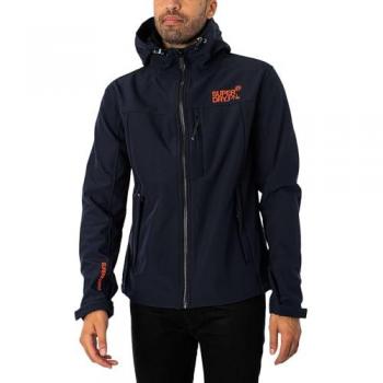 Superdry Soft Shell Trekker Hooded Jacket - Eclipse Navy - Men's Size M