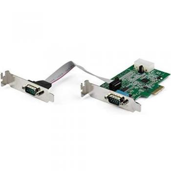 StarTech.com 2-port PCI Express RS232 Serial Adapter Card - PCIe RS232 Serial Host Controller Card - PCIe to Serial DB9 - 16950 UART - Low Profile Expansion Card - Windows, macOS, Linux