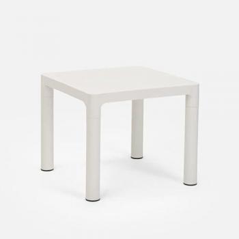 Mesa de Centro Cuadrada 45x45 cm para Interior y Exterior Aviat Color Blanco