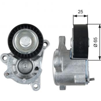 Polea tensora DriveAlign® GATES T39193, correa poli V, diseño optimizado para reducir el ruido y la vibración, fabricada con materiales de alta calidad para mayor durabilidad, incluye rodamiento sellado para una mejor