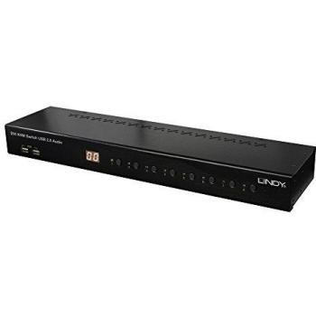 LINDY 39317 8 Port KVM Switch Pro USB 2.0 Audio DVI-I Single-Link