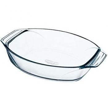 Pyrex Irresistable Easy Grip Oval Glass Roaster 35 x 24cm Transparent