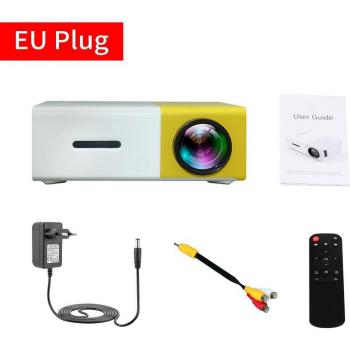 Miniproyector LED YG300 1080P, USB, Audio Portátil, Reproductor Multimedia para Video en Casa