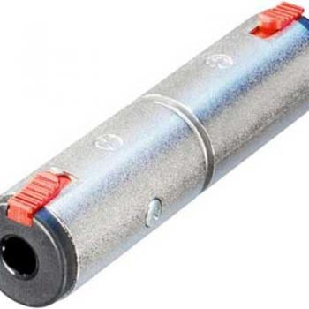 Neutrik NA3JJ - 2x Lockable 6.35mm Stereo Jack Female Coupler Audio Adapter