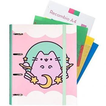 Grupo Erik Editores Pusheen the Cat 2 - Carpeblock con 4 anillas, 32 x 27.5 cm