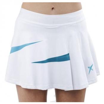 Falda Deportiva Drop Shot Sibi para Mujeres en Color Blanco - Talla XL, con Cintura Elástica Personalizada y Bolsillo para Guardar Pelota