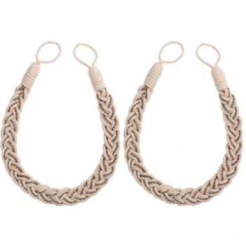WINOMO Abrazaderas Cortinas Cuerda Cortina Clip Atado a Mano Cuerda del cordón Trenzado de Punto con chinchetas 2pcs