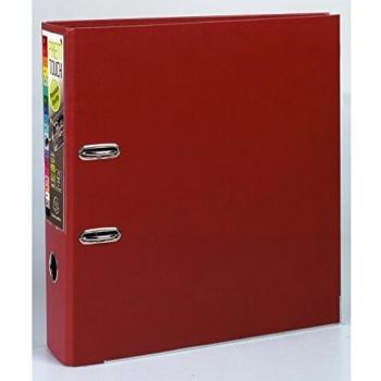 EXACOMPTA Lot de 10 Classeurs à Levier Prem'Touch Polypro Int/Ext Dos 80 mm Renforcé Bordeaux