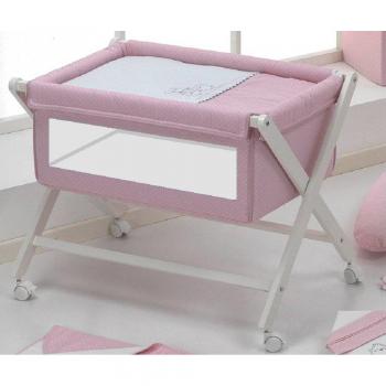 Vestidura minicuna con ventana ANIMALITOS ROSA