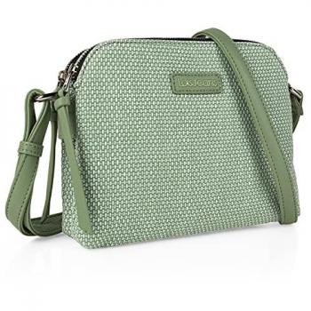 Bolso Bandolera Mujer Lois - Pequeño de Piel Sintética y Doble Compartimento - Color Menta 319283