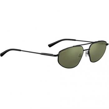 Serengeti Marlon 57 Black Unisex Aviator Sunglasses