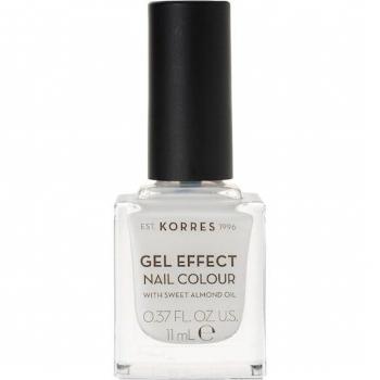 Esmalte de Uñas Korres Amande Douce 02 Porcelana Blanca 11 ml, vegano, efecto gel, libre de siliconas y parabenos