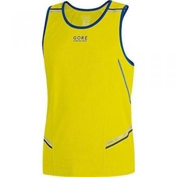 Gore Running Wear Mythos 6.0 - Camiseta sin mangas para hombre, color amarillo / azul brillante, talla M