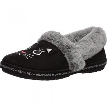 Skechers Women's Black Meow Pajamas Cozy Slippers 33355/BLK