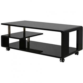 vidaXL VidaXL Mesa de centro alto brillo negra