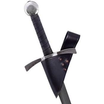 Battle Merchant LARP - Porta espadas para cinturón de piel con presillas