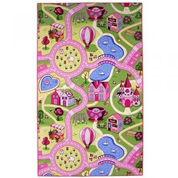 Associated Weavers 0309018 Sweet Town parte techo 100 x 165 Rug, plástico, rosa, 9 x 9.4 x 101.80 cm