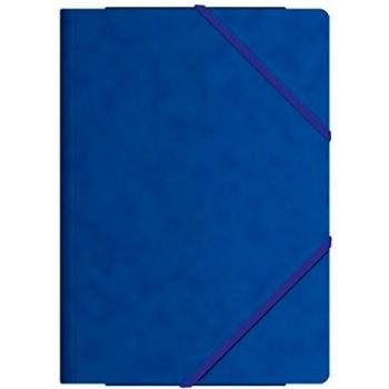 Carpeta de gomas cartulina Premium folio azul