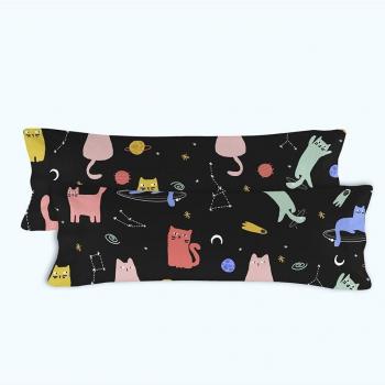 Funda de almohada Cosmic Cats - Pack de 2