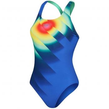 Bañador de mujer de natación Speedo Placement Digital Powerback