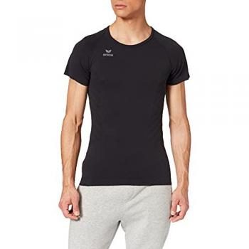 Camiseta Funcional Erima Athletic de Manga Corta Negra 2XL Hombre Unisex