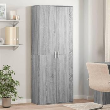 Aparador alto de madera de ingeniería gris Sonoma 70x35x180 cm