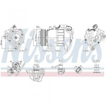 Compresor de aire acondicionado Nissens 891148 para Mini BMW