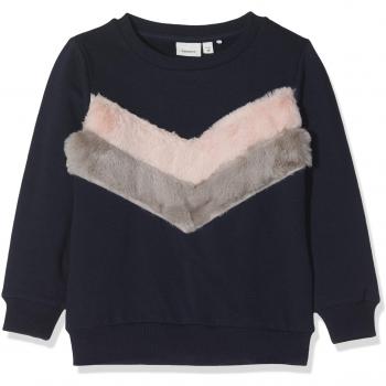 NAME IT Nmfsanewfur LS Swe BRU Box, Sudadera para Bebés, Azul