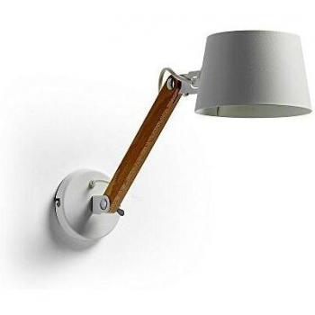 Kave Home - Aplique de Pared Muse Blanco de Madera de Haya y Acero