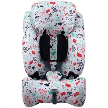 Funda para Silla de Coche Klippan Century Jyoko Dino Party - Algodón y Refuerzo Técnico