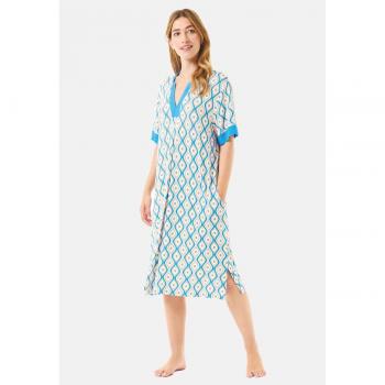 Vestido verano manga corta geométrico viscosa