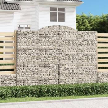 Cestas de gaviones Arco 2 piezas 200x50x220/240 cm de hierro galvanizado