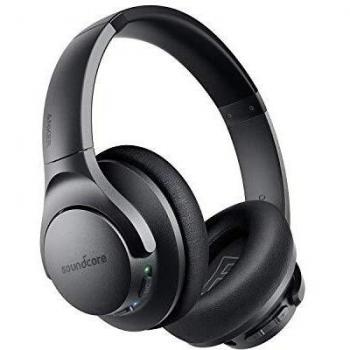 Soundcore Life Q20 Auriculares Inalámbricos Diadema con cancelación Activa de Ruido, Auriculares inalámbricos con Bluetooth, hasta 40H de Reproducción, Audio de Alta resolución, Almohadillas Suaves