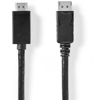 Cable DisplayPort a HDMI 8K@60Hz - 2m - Redondo - PVC - Negro