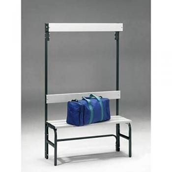 Banco de Vestuario Sypro, Acero/Aluminio, 1015 mm, con Garderobenteil y 3 Ganchos, Color Anthracita